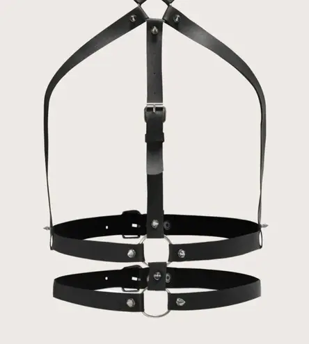 Harness Black Chocker Belt O Ring New