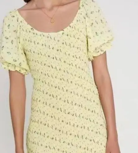 Faithfull the Brand Magnolia Shirred Tie-dyed Crepe Mini Dress Size XL NWT