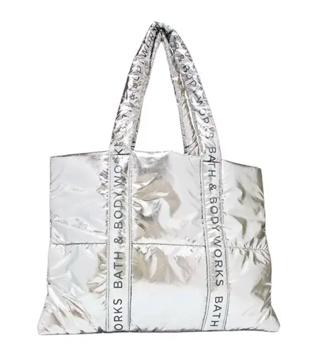 Bath & Body Works Silver Tote Bag