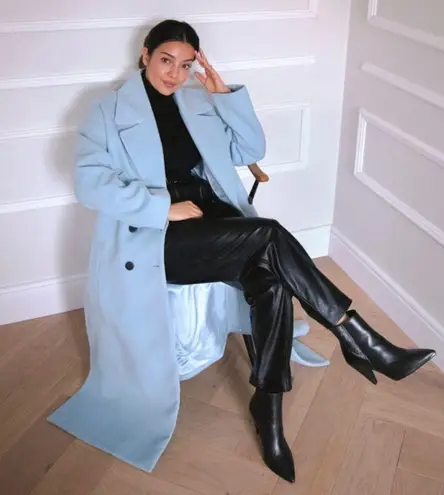 💕TED BAKER💕 Faydell Pleather Belt Detail Trouser ~ Black US 6 NWT