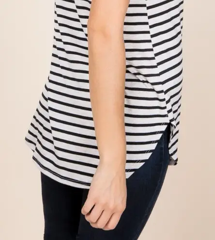 a.gain Oatmeal Black Stripe Tunic Tee XL 2X 3X