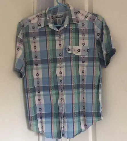 Cabin creek  plaid short sleeve shirt