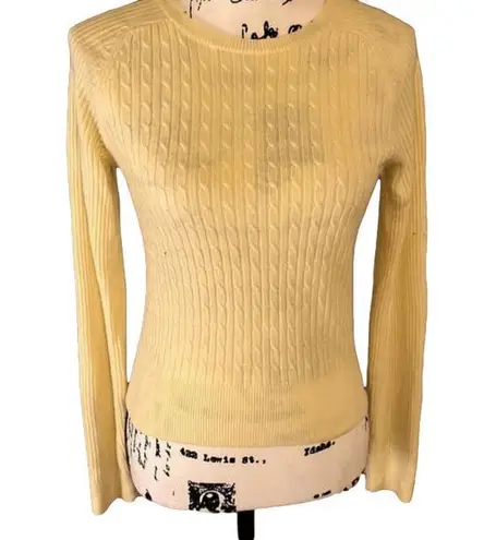 Energie vintage acrylic cablestitch ribknit sweater Size small