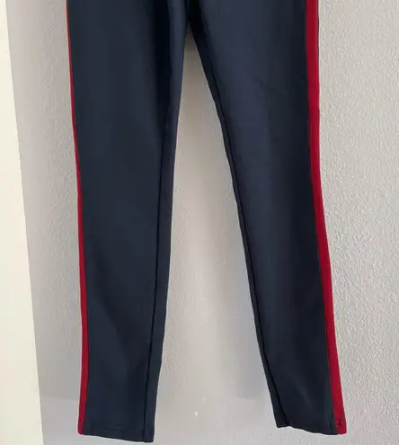 Boom Boom Jeans Navy Chino Stretch Pants with Red Stripe