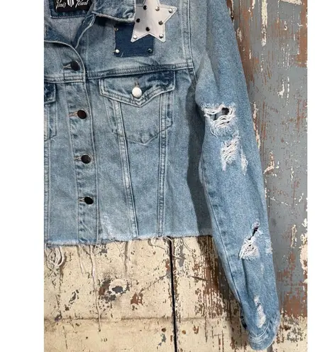 Rare Paris & Pearl Denim Blue Jean Jacket size small