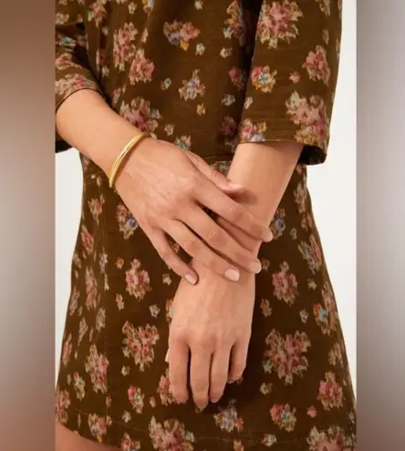 Tuckernuck Hazel Bouquet Corduroy Clifton Dress size small brown floral nwt