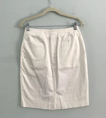 Lafayette 148 New York White Patch Zipper Pocket Skirt Size 4