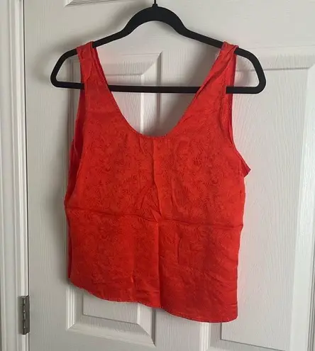 Diane Gilman sleeveless 100% silk top size small vintage