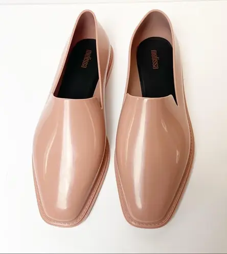 Melissa NIB Prana Square Toe PVC Jelly Loafers 8 Pink