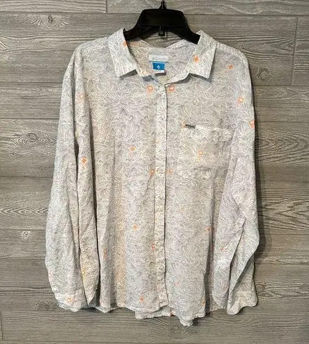 Columbia  women’s 1XL button up wave buoy shirt