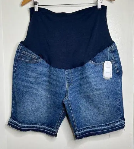 Bermuda Maternity Denim  Shorts size XL 16/18 Medium Wash Casual Summer