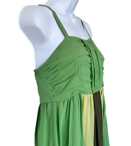 Chloé Chloe Vintage 6 Silk Green Baby doll Knee Length Sleeveless coquette Y2K Dress