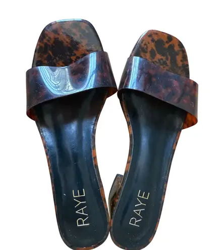 Raye Mindi Mule Heels in Tortoiseshell Brown Size 7.5