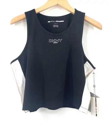 DKNY  SPORT Cropped Sports Bra Tank Activewear Gym Athletic Fitness NWT Large