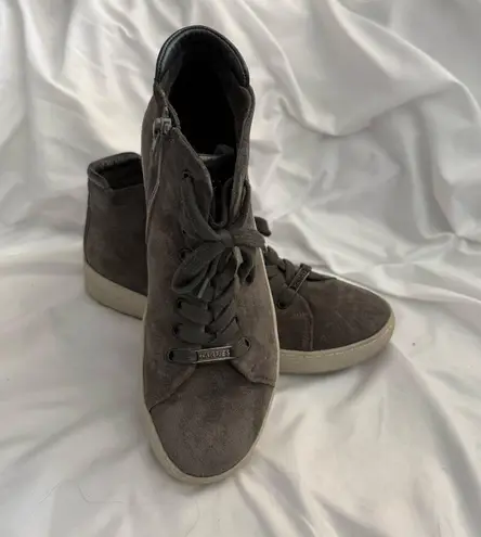Like New Hartjes XS Bandy Grey Lace Boot with Side Zip Gray Size 9