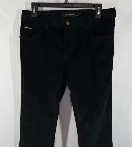 Calvin Klein Jeans WoMen’s dark black straight leg corduroy pant size 8