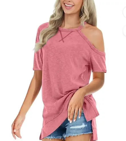 New!! Women’s loose fit one shoulder tunic Small Pink