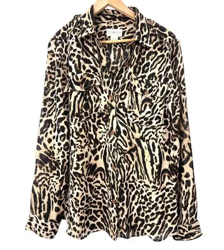 Ralph Lauren Denim & Supply | L | Leopard Animal Print Button