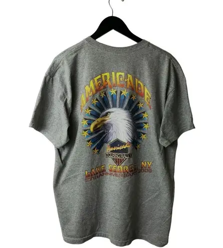 00s Vintage Americade Lake George New York T Shirt Touring Rally Graphic Tee XL