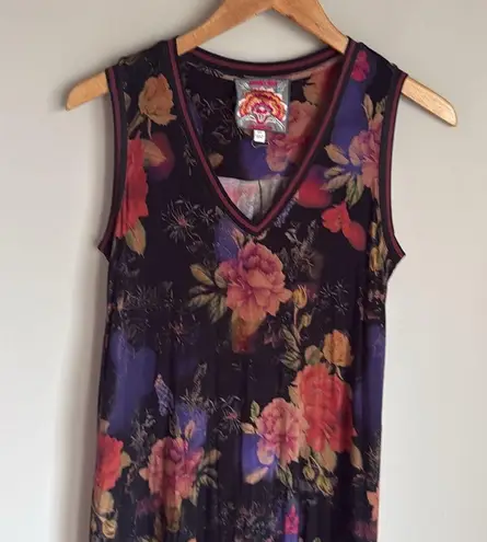 Johnny Was BOSSA NOVA V‑NECK MAXI DRESS XS