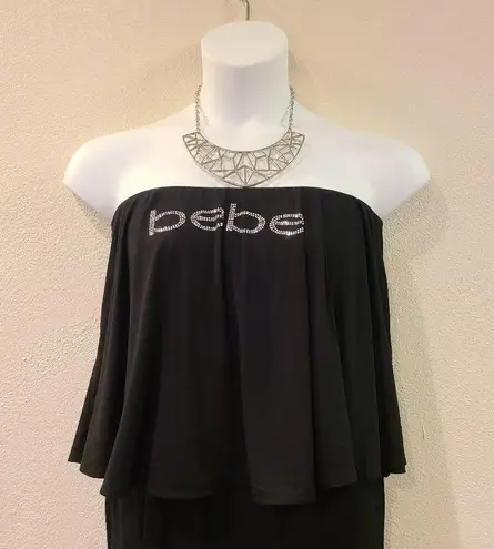 Bebe  Logo Strapless Pants Romper Large thumbnail 6