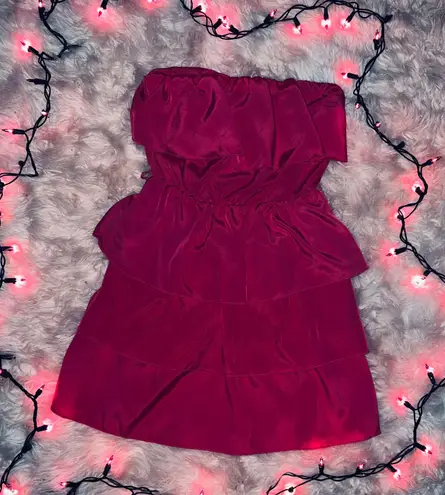 Lila Rose Hot Pink Ruffle Dress