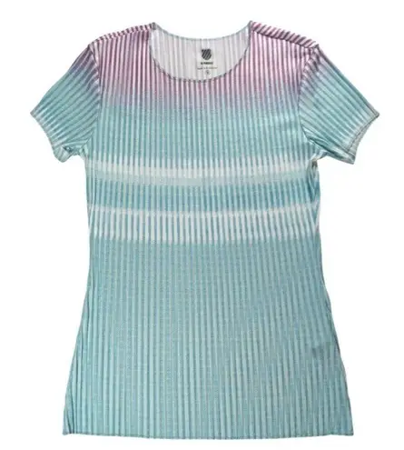 K Swiss Tennis & Pickleball Set Pleated Crew Top & Flounce Skirt Ombre Coastal S Purple