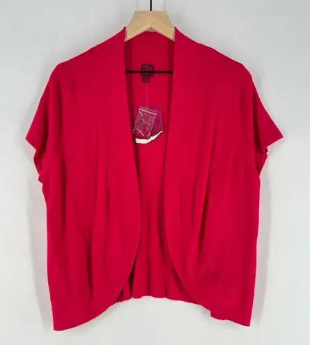 212 Collection Pink Soft Stretch Knit Open Front Bolero Shrug Cardigan Topper Pink Size XL