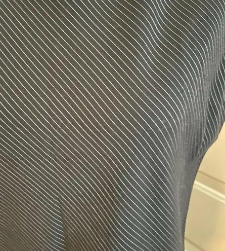 Jones & Co. vintage basic little black dress with tiny diagonal pin stripe Sz 8.
