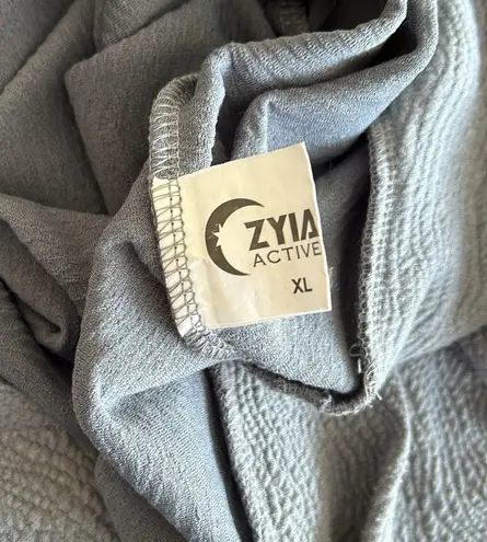 Zyia Active | Textured Hoodie Sweatshirt Gray | Womens Size XL