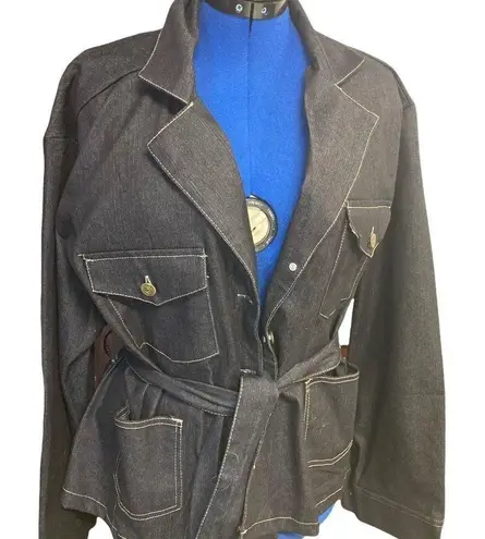 GOLD FLAOA, women’s stretch, Jean Jacket, Size 24, Dark Denim, Plus Size, Black