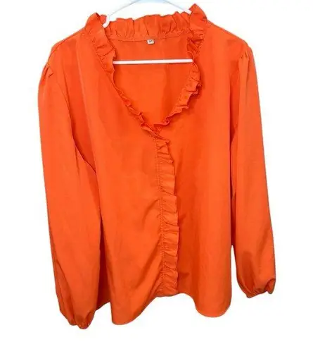 Women’s 3XL Plus Size Ruffled detail V