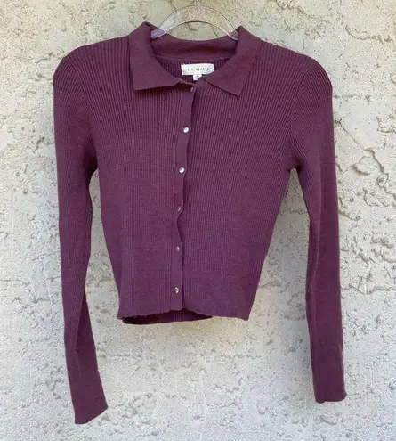 LA Hearts  PacSun Purple Sweater cardigan button up size extra small