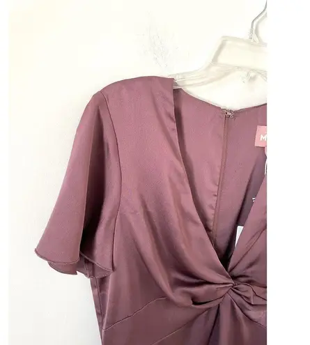 Show Me Your Mumu  Rome Twist Satin Gown Dress Plum Purple Size XXS NEW