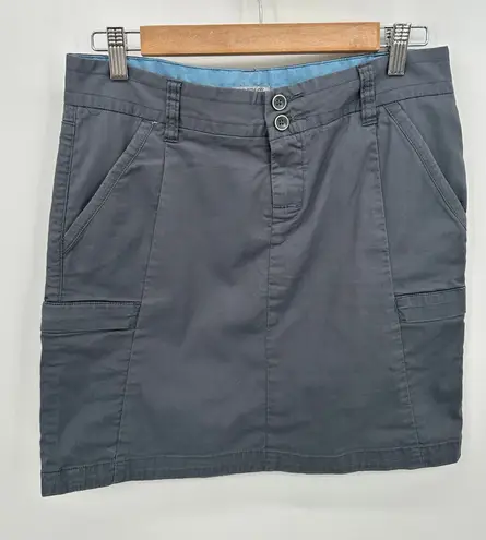 Toad & Co Mini Skirt Women 4 Gray Organic Cotton Nylon Outdoors Cargo Gorpcore