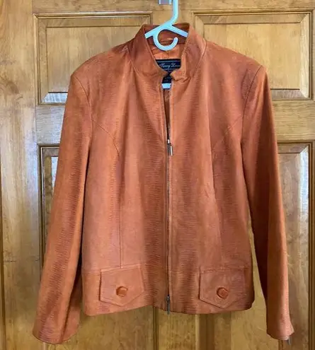 Jerry Lewis Classic Luxuries Women’s Leather Motto Jacket Size Med