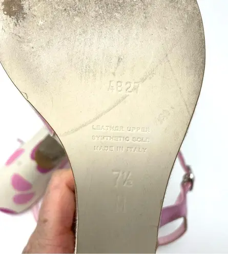 FRANCO BARBIERI wedge sandals, size 7.5, made in Italy