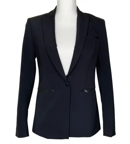 Veronica Beard Black Scuba Dickey Jacket Blazer Size 2