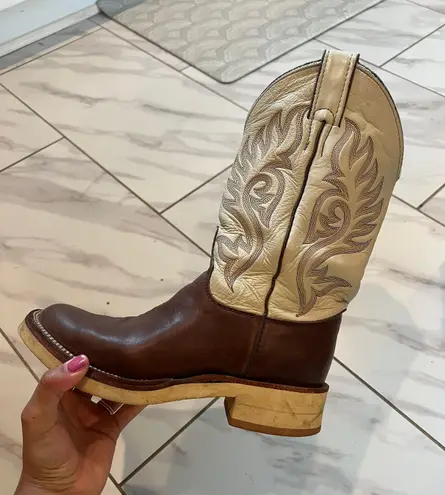 Justin Leather Cowboy Boots