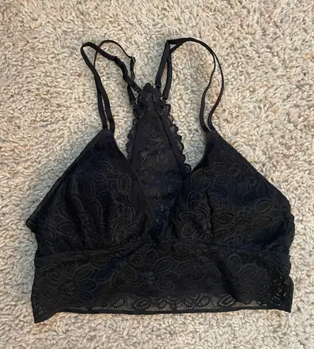 Aerie Black Lace Racerback Bralette