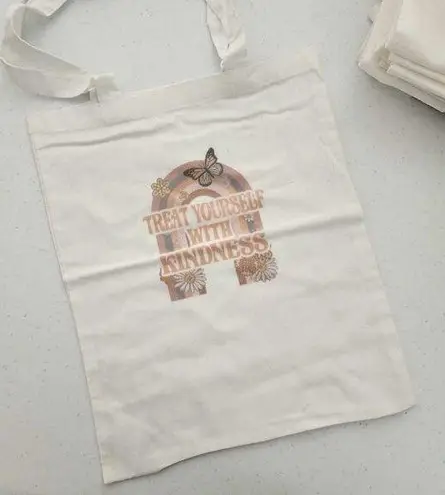 Tote Bag Treat Yourself With Kindness White