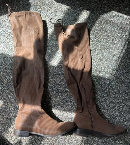 Suede Knee High Brown Boots Size 9