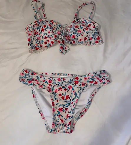 Target White Floral Bikini Set