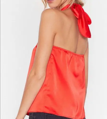 Nasty Gal Halter Satin Cami Top