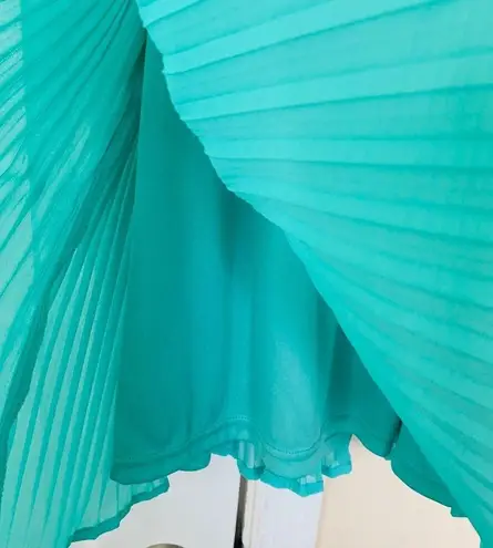 Lulus As You Swish Pleated Mint Green/Teal Dress | Size: Medium Green