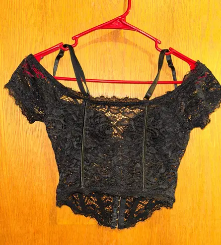 Spencers Black Corset Top