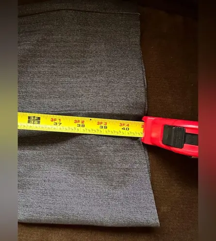 Larry Levine Gray Silver Wide Straight Leg Business attire With Pockets SZ 14