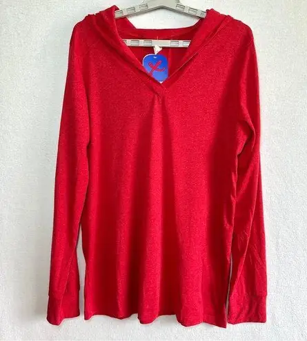 Expert Brand Hooded Top Women's XL 2XL Red Performance Lightweight Hoodie New Size 2X