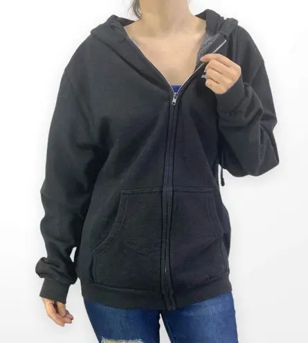 Tultex Black Full Zip Drawstring Hooded Jacket