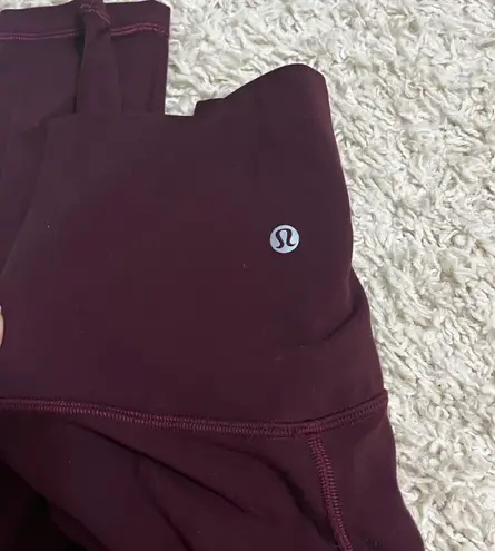 Lululemon Super High Rise Align Leggings 28” Size 2 Garnet